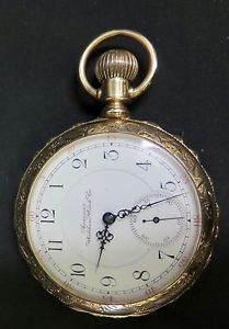 Vintage 14K Gold Waltham Open Face Pocket Watch