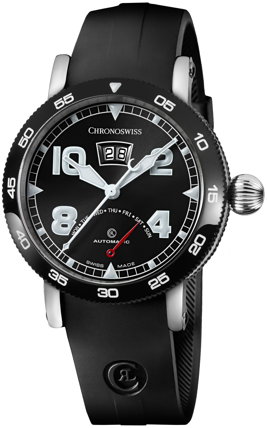 Chronoswiss Timemaster Retrograde Day Automatic Mens Watch DOW CH-8143B-BK/71-2