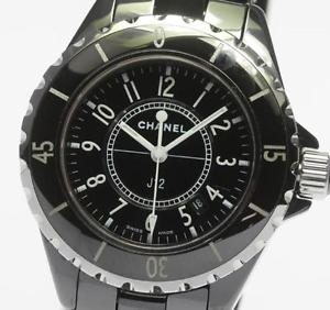 Used[C] Watch Women CHANEL Chanel J12 H0682 Quartz black Ceramic x SS B8K