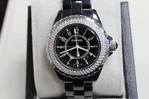 CHANEL Watch Black Ceramic J12 H