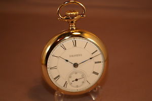 1884 Columbus 4-Stars (-100 made) 16J 18s NY Q&W Railroad Pocket Watch Runs good