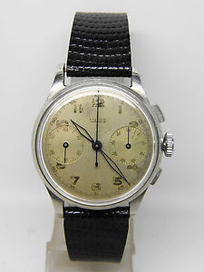 chronographe en acier JAEGER mouvement 285,,vintage chrono 1940