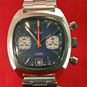 Arly Cronograph Handaufzug Valjoux 7734 von 1973 unbenutzt mit Garantie