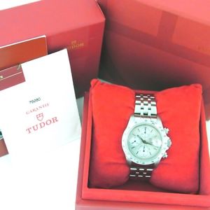 Tudor Chronotime Tiger 79280 Silver Gray Dial Auto Stainless Watch Excellent++