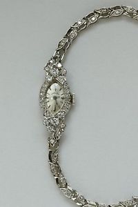 Vintage Hamilton ladies diamond & 14K gold watcc, circa '60s '70s