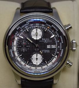 Ball Trainmaster Worldtime Automatic Chronograph CM2052D-SJ-BK