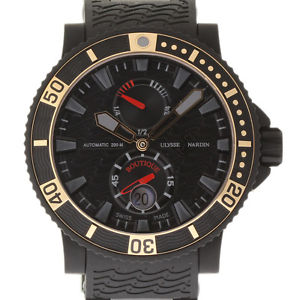 Ulysse Nardin New Marine Diver 263-95-3C Black Titanium Box/Paper/Warranty #UN13