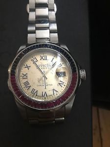 invicta watch Reserve meteorite dial with ruby's sapphires and diamonds