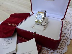 Cartier Santos Uomo Automatic Acciaio inox-Oro con Scatola originale e documenti