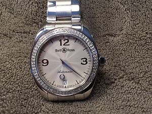 Bell And Ross Mystery Diamond White Dial Automatic 34mm Stainless Steel