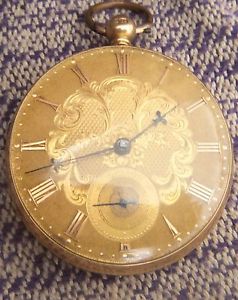 Antique 18 carat gold fusee pocket watch William Dobbie Hallmarked London1846