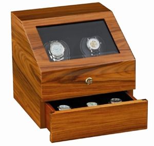 Orbita Siena 2 + 9 Watch Winder Rotorwind The Executive Teak Wood Finish W13025