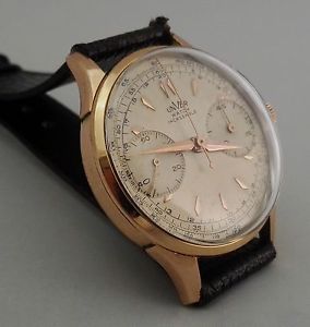 Vendo Raro UNVER WATCH cronografo oro18kt  anni 50