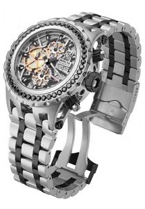 New Mens Invicta 15495 JT Black 4.60ctw Diamond Automatic Chronograph Watch