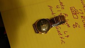 Watch suzzie chronograph watch 18ct gold black face