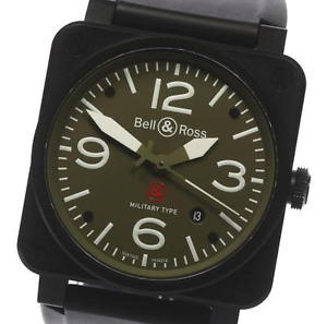 Pre-Owned BELL & ROSS Military Automatic Khaki Dial Wristwatch BR03-92, ML