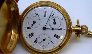 MUSEUM antique Swiss calendar Quantieme pocket watch&fob for Chinese market 1860