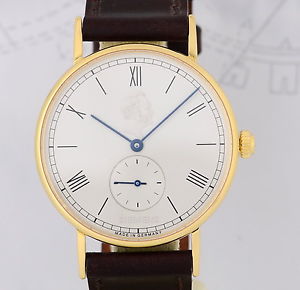 Nomos Ludwig 18K Gold roman dial Siemens Dresswatch Klassiker Alpha
