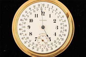 VINTAGE 18 SIZE WALTHAM 21J CRESCENT ST VERY RARE WALTHAM DIAL FROM 1900