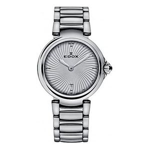 Edox Women's 57002 3M AIN LaPassion Analog Display Swiss Quartz Silver Watch