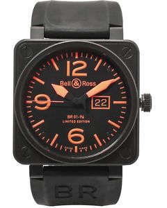 Bell & Ross Aviation BR01 96  PVD Automatic Men's Watch BR01-96-SO