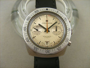 VINTAGE JUNGHANS OLYMPIC RAG 40 JAHRE CHRONOGRAPH 688.10 VALJOUX 7734 RARE+