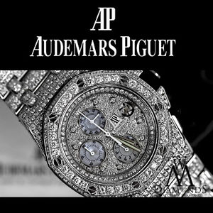 Diamonds Audemars Piguet Royal Oak Offshore Watch Diamond Dial, Case, Bracelet