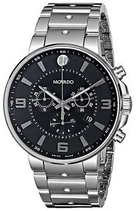 Movado SE Pilot Black Dial Stainless Steel Chronograph Men's Watch 0606759