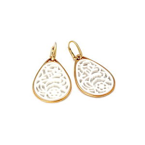 Orecchini Earring NEW Pomellato Victoria Agata Bianca OB103O7WA
