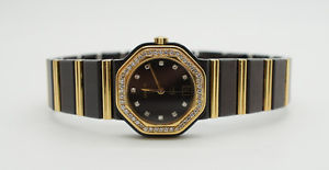 Wempe 5ème Avenue Montre femmes Brillante sur Cadran et Lunette 18 CARATS Doré