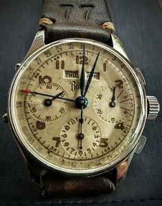 VINTAGE WATCH   BOVET  FRERES & CO. CHRONODATO TRIPLECALENDAR  CAL. VALJOUX 72C