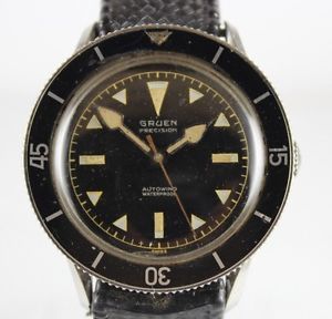 Vintage Gruen "Ocean Chief" Precision Autowind Diver's Wrist Watch LOT#0425
