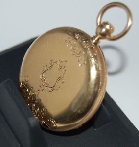 Vintage Pocket Watch, 18K SOLID GOLD  HUNTER CASE,  Key Wind & Key Set, YOP 1873
