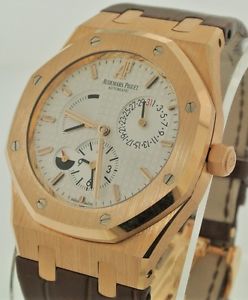 Audemars Piguet ROYAL OAK DUAL TIME 18K Pink Gold 39m Watch 26120OR.OO.D088CR.01