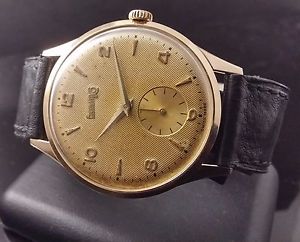 EBERHARD CAL. 13000 VINTAGE 18K SOLID ROSE GOLD WATCH OVERSIZED HONEYCOMB DIAL