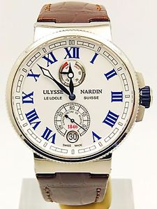 Ulysse Nardin Marine Chronometer 1183-126 Manufacture Movement White Dial Blue