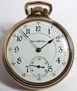 ANTIQUE MINT SANGAMO ILLINOIS 23'J SALESMAN'S DISPLAY POCKET WATCH GOLD F. 6 POT