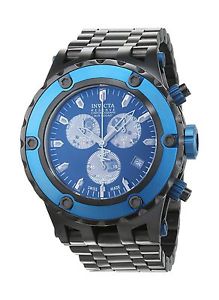 Invicta Men's Quartz Watch with Black Dial Analogue Display and Black Sta... NEW