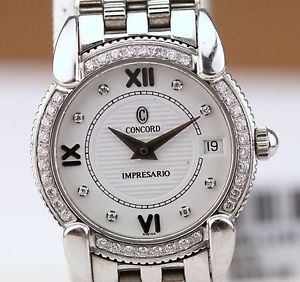 Concord Ladies Impresario Diamond Stainless Steel Quartz Watch W1166