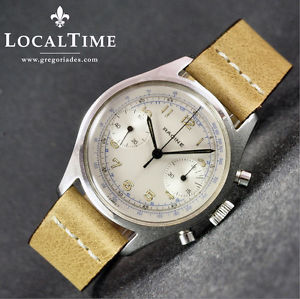 Late 1960's RACINE [Swiss] by Gallet Vintage Steel Chronograph Valjoux Cal. 7730