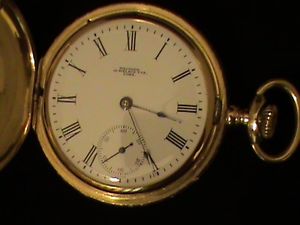 Waltham pocket watch Model 1908, Grade 620, in 18kt Solid gold Case.
