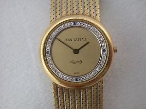 Traumhafte Jean Lassale Designeruhr massiv Gold 750