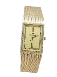 Lucien Piccard Full Gold Watch solid 14k Yellow Gold