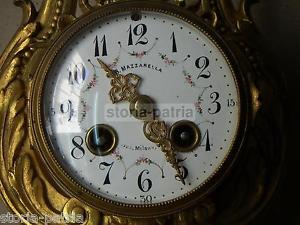 NAPOLI_MILANO_OROLOGERIA MAZZARELLA_DECORATIVO OROLOGIO DA TAVOLO_ D'EPOCA_RARO!