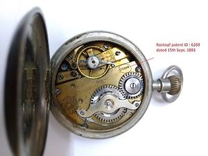 Antique 1893 Roskopf-Watch #6269  15 Sept 1893 Wille frères and Vve Ch.L. Schmid