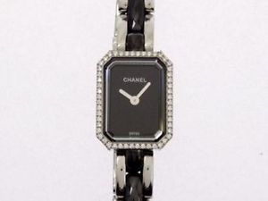 Chanel Premiere H2163 Black Ceramic Steel Diamonds Diamond WATCH Used