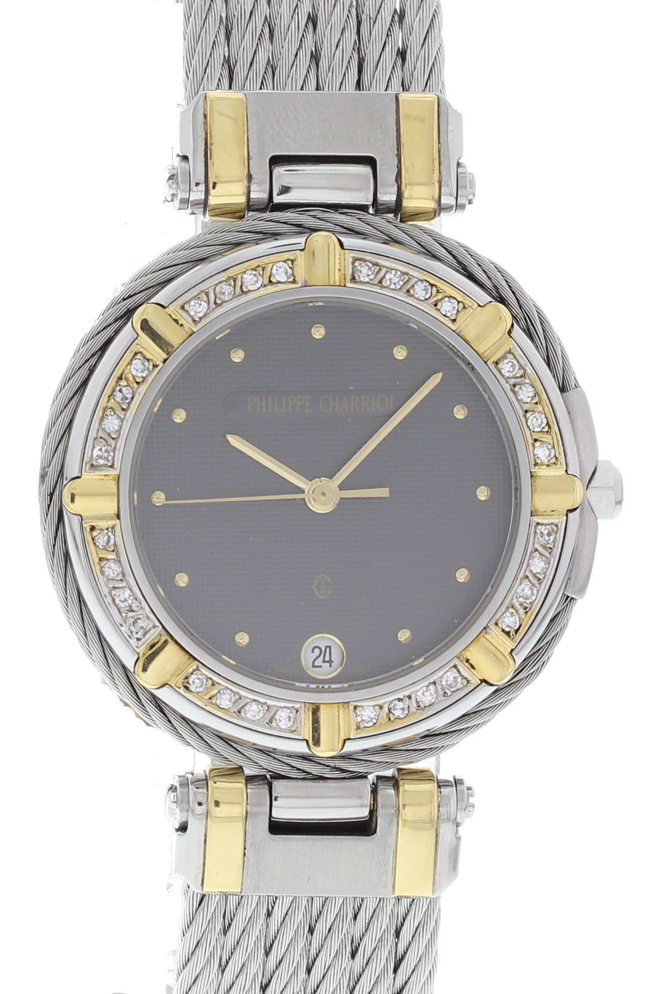 Philippe Charriol 18K YG/SS/Diamond