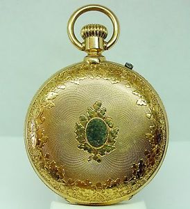BENEDICT Brothers 18K Gold Antique Pocket Watch Hunter Case HI-GRADE Movement!