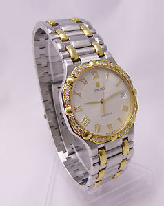Concord Saratoga SS & 18k Gold Men's Swiss Watch + Diamond Bezel - 15.58.237
