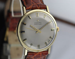 VINTAGE WATCH ZENITH STELLINA 18K GOLD AUTOMATIC CAL 2562 PC . N.O.S.